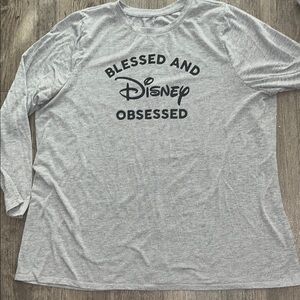 Disney 'Blessed and Obsessed' Gray Tee